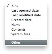 choose the "other" item