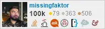 profile for missingfaktor on Stack Exchange, a network of free, community-driven Q&A sites
