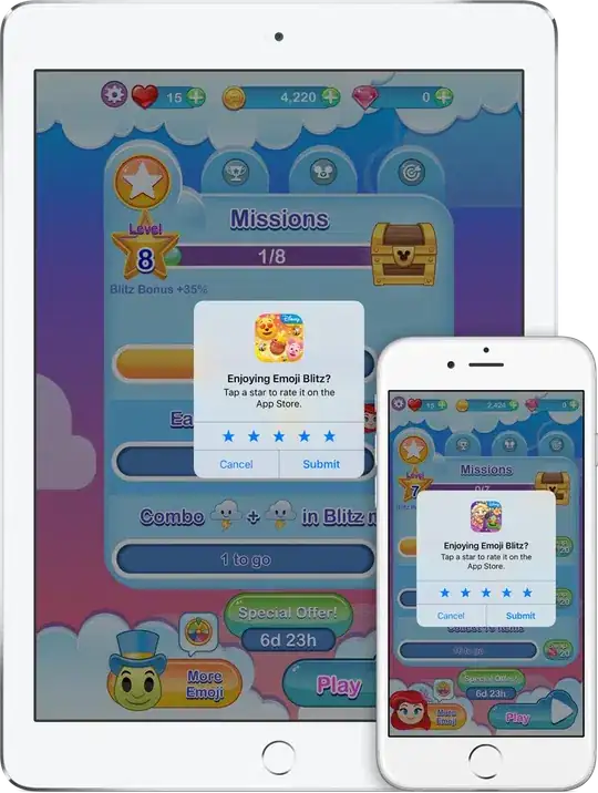 StoreKit rating / review prompt.