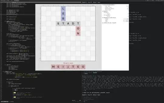 screen shot of Database Display window with three text fields