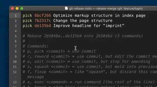 Here there is a visual example of what would follow after executing git rebase for the three last commits