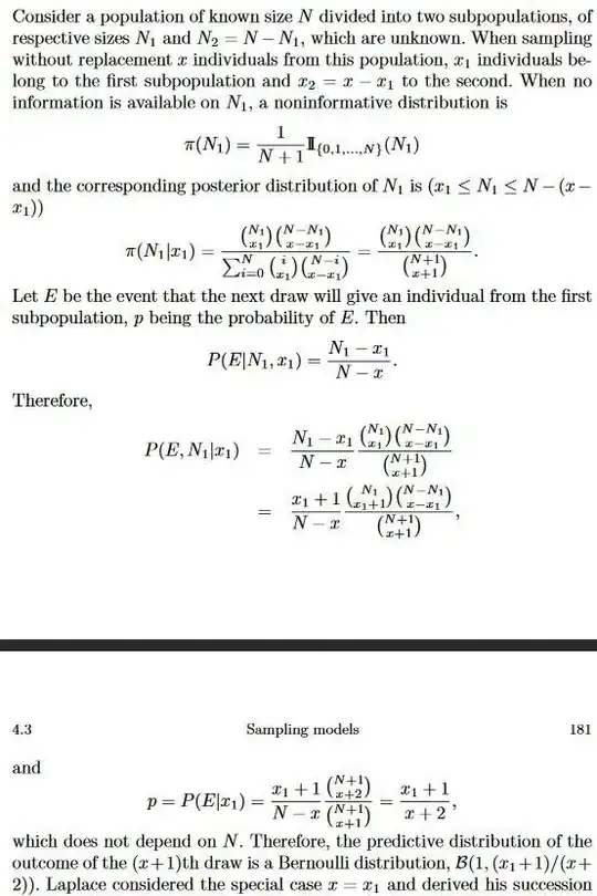 Laplace succession rule