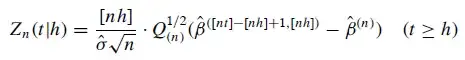 Moving estimates test statistic