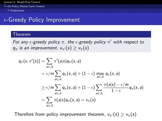 prove of the $\epsilon$-greedy policy improvement theorem