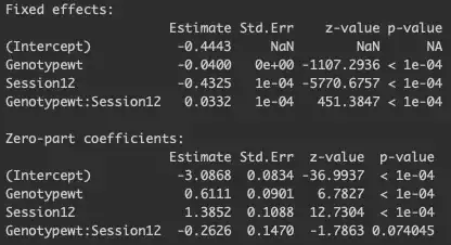 simplified model summary outcome