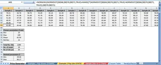 Random number generator values