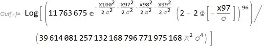Log of likelihood