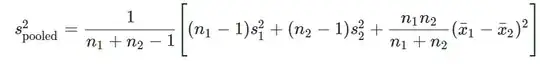 Pooled SD equation