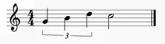 Triplet (G4, B4, D5), Half C5
