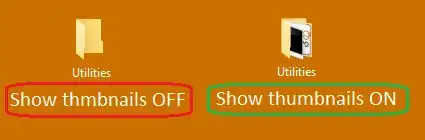 Show thumbnails instead of icons