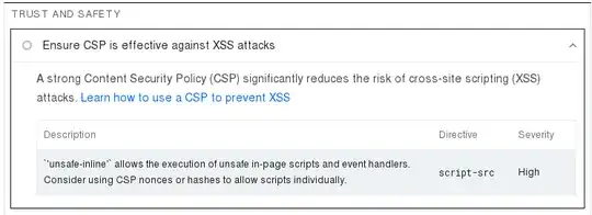 screenshot from pagespeed insights