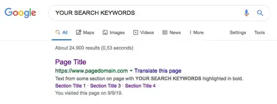 example google sitelinks