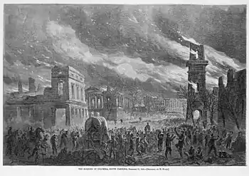 Image 26The burning of Columbia at Columbia, South Carolina in the American Civil War, by William Waud