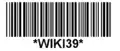 "*WIKI39*" encoded in Code 39